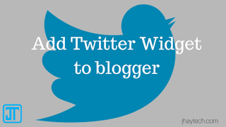 Twitter Widget to Blogger Blogs