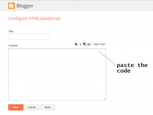 twitter widget to blogger blog-html page