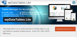 Best table plugin for wordpress