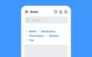 Breadcrumb navigation example