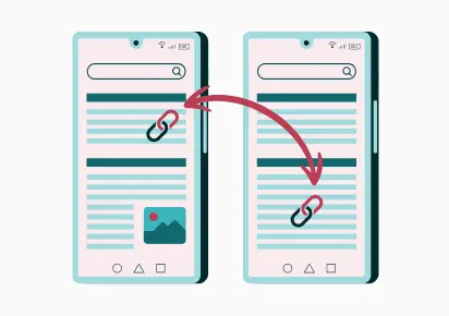 Mobile internal link illustration